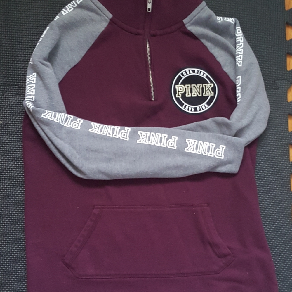 Pink Quarter-zip Sweater